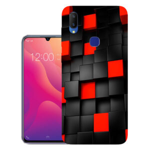 Vivo V11 back cover | Vivo 1806 back cover | Vivo V11 / Vivo 1806 | Red Black Box | Design_117