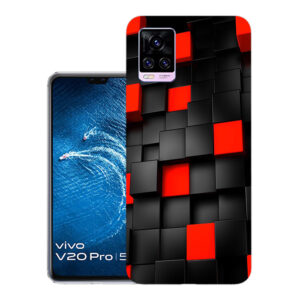 Vivo V20 Pro back cover | Vivo 2018 back cover | Vivo V20 Pro / Vivo 2018 | Red Black Box | Design_117