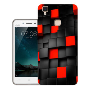 Vivo V3 back cover | Vivo V3 back cover | Vivo V3 / Vivo V3 | Red Black Box | Design_117