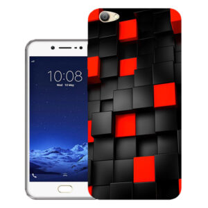 Vivo V5s back cover | Vivo 1713 back cover | Vivo V5s / Vivo 1713 | Red Black Box | Design_117