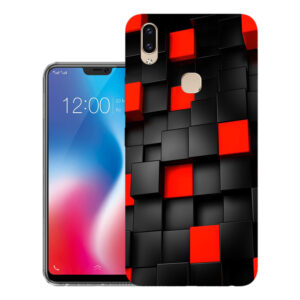 Vivo V9 back cover | Vivo 1723 back cover | Vivo V9 / Vivo 1723 | Red Black Box | Design_117