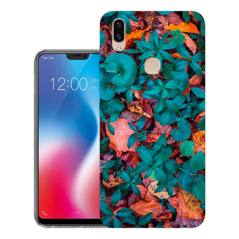 Vivo V9 back cover | Vivo 1723 back cover | Vivo V9 / Vivo 1723 | Green leaf | Design_134