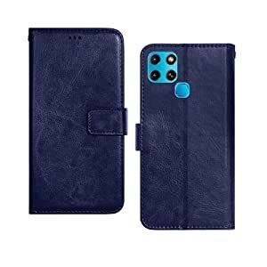 KALUA FLIP COVER FOR infinix smart 6 Flip Cover :: infinix smart 6 Cover  ::  Infinix X6511B Cover  :: Blue