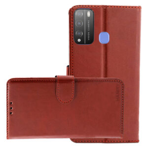 Itel Vision 1 Pro Flip Cover :: Itel Vision 1 Pro Cover  ::  Itel L6502 Cover  :: Brown