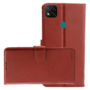 Redmi 9 Flip Cover :: Redmi 9 Cover  ::  Cover  :: Brown
