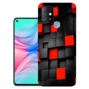 Infinix Hot 10 back cover | Infinix X682B back cover | Infinix Hot 10 / Infinix X682B | Red Black Box | Design_117