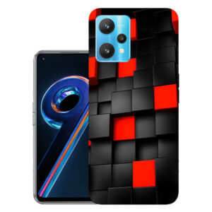 Realme 9 Pro back cover | Realme RMX3471 back cover | Realme 9 Pro / Realme RMX3471 | Red Black Box | Design_117