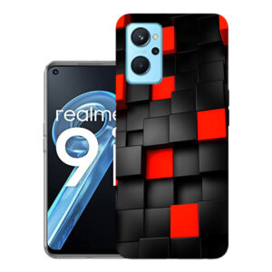 Realme 9i back cover | Realme RMX3612 back cover | Realme 9i / Realme RMX3612 | Red Black Box | Design_117