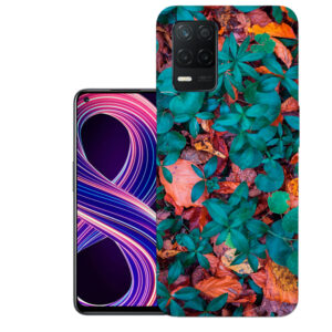 Realme 8 back cover | Realme RMX3085 back cover | Realme 8 / Realme RMX3085 | Green leaf | Design_134
