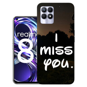 Realme 8i back cover | Realme RMX3151 back cover | Realme 8i / Realme RMX3151 | I miss you | Design_142