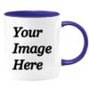 Custom inner Blue  Photo Printed Mug
