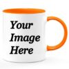 Custom inner Orange Photo Printed Mug