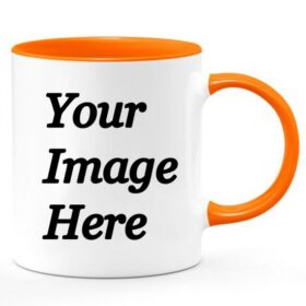 Custom inner Orange Photo Printed Mug