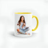 Custom inner Yellow Photo Printed Mug