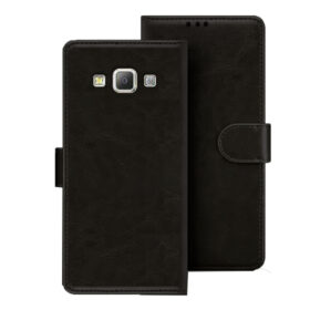 Samsung A7 flip cover | SM-A700F flip cover | Black