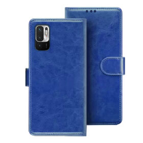 Redmi Note 10T 5G flip cover | Redmi M2103K19I flip cover | MZB09E1IN | Blue