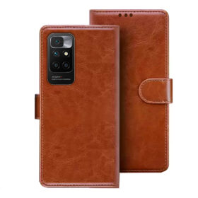 Redmi 10 Prime flip cover | Redmi 21061119BI flip cover | 21061119BI | Brown