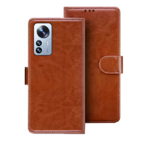 Redmi 12 Pro flip cover | Redmi 2201122G flip cover | Xiaomi 12 Pro 5G | Brown