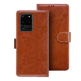 Samsung S20 Ultra 5G flip cover | SM-G988 flip cover | Brown