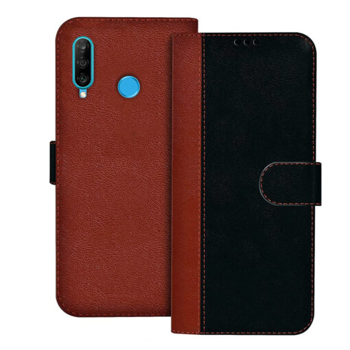 Honor P30 Lite flip cover | MAR-LX2 flip cover | Black, Brown Design