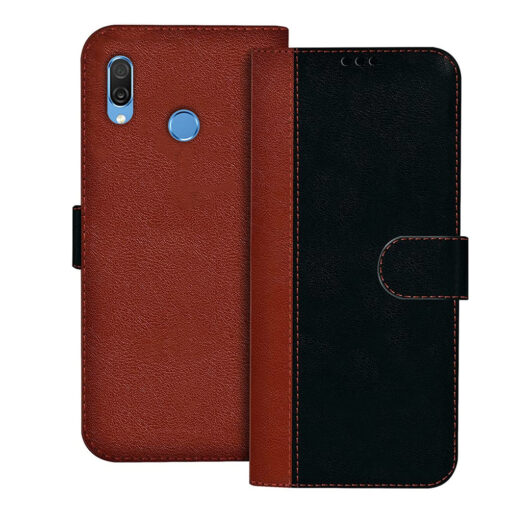 Honor Play flip cover | COR-AL00 flip cover | Black, Brown Design