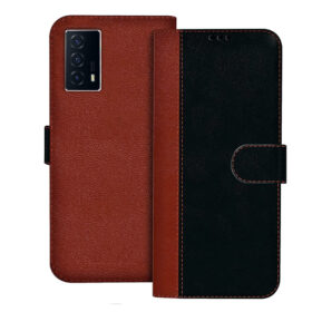 IQOO Z5 5G flip cover | I2018 flip cover | Black, Brown Design