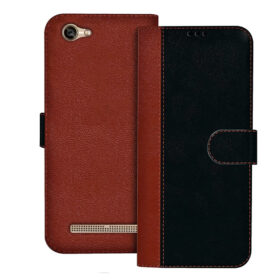 Lava A77 flip cover | A77T flip cover | Black, Brown Design