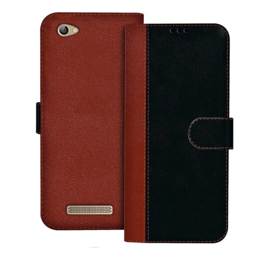 Lava X28 flip cover | X28 flip cover | Black, Brown Design