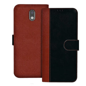 Moto E3 flip cover | Moto E3 flip cover | Black, Brown Design
