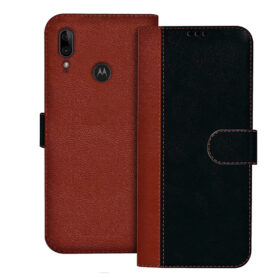 Moto E6s flip cover | XT2053 flip cover | Black, Brown Design