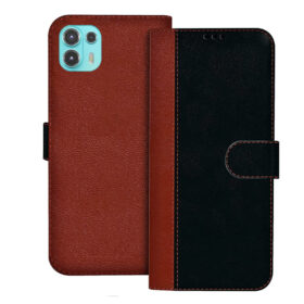 Moto Edge 20 Fusion flip cover | Moto Edge 20 Fusion flip cover | Black, Brown Design