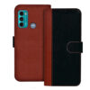Moto G60 flip cover | PANB0001IN flip cover | Black, Brown Design