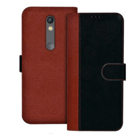 Moto X Play flip cover | XT1562 flip cover | Black, Brown Design