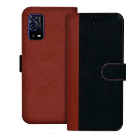 Oppo A55 4G flip cover | CPH2325 flip cover | Black, Brown Design