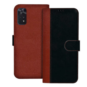 Poco M4 Pro flip cover | MZB0BGVIN flip cover | Black, Brown Design