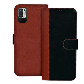 Redmi Note 10T 5G flip cover | M2103K19I flip cover | Black, Brown Design