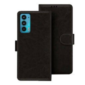 Moto Edge 20 flip cover | Moto PAR00010IN flip cover | Black
