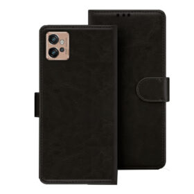 Moto G32 flip cover | Moto PAUU0015IN flip cover | Black