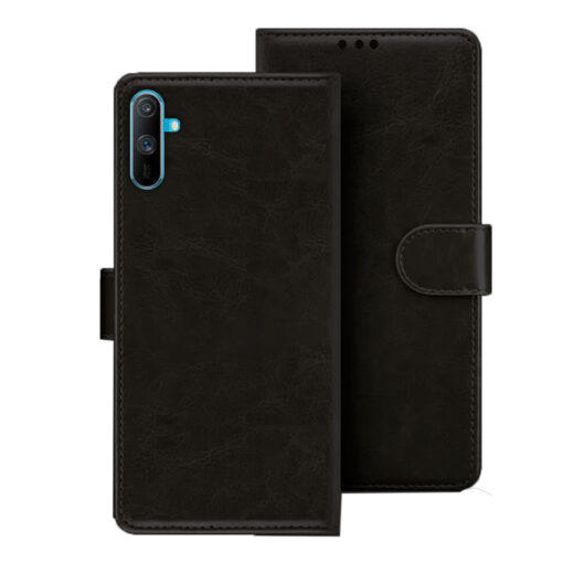 Realme C3i flip cover | Realme RMX2027 flip cover | RMX2020 | Black