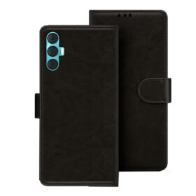 Tecno Spark 8 Pro flip cover | Tecno KG8 flip cover | Black