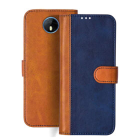 Comio S1 Lite flip cover | S1 Lite flip cover | Blue, Brown Design