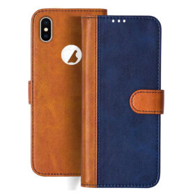IPhone X flip cover | iphone X flip cover | Blue, Brown Design