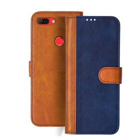 Infinix Hot 6 Pro flip cover | Infinix X608 flip cover | Blue, Brown Design