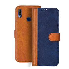Infinix Hot S3X flip cover | Infinix X622 flip cover | Blue, Brown Design