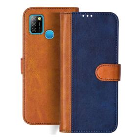 Infinix Smart 5 flip cover | Infinix X688C flip cover | Blue, Brown Design