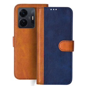 IQOO Z6 Pro 5G flip cover | 12126 flip cover | Blue, Brown Design