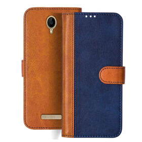 Ivoomi 505 flip cover | Me5 flip cover | Blue, Brown Design