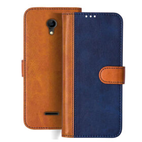 Ivoomi Me 4 flip cover | Me4 flip cover | Blue, Brown Design
