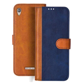 Lava Z10 flip cover | Z10 flip cover | Blue, Brown Design