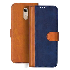 Lava Z70 flip cover | Z70 flip cover | Blue, Brown Design